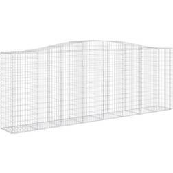 vidaXL Cesto Gabbione Ad Arco 400x50x140/160 cm Ferro Zincato