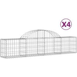 vidaXL 200 40/60 cm/ 4 pcs Arched Gabion Basket Cage