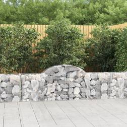 vidaXL Gabion bågformad 3 galvaniserat järn