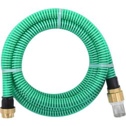 vidaXL Manguera De Succión Con Conectores de Latón PVC Verde 29 mm 7 m