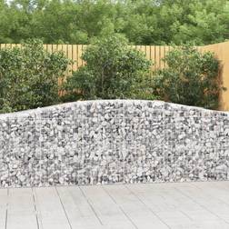 vidaXL buede gabionkurve 2 stk. 400x50x80/100 galvaniseret jern