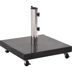 vidaXL Base Per Parasole In Granito 30 kg Quadrata Nera