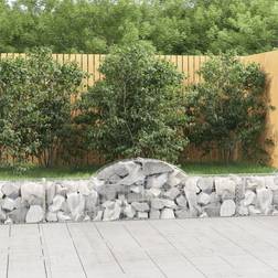vidaXL Gabionkurver Buede 10 Stk 200 x 30 x 40/60 cm