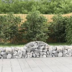 vidaXL Cesti Gabbioni Ad Arco 6 pz 200x50x40/60 cm Ferro Zincato