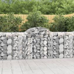 vidaXL Cesti Gabbioni Ad Arco 13 pz 200x50x100/120 cm Ferro Zincato