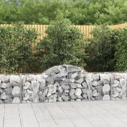vidaXL Gabionkurver Buede 8 Stk 200x50x60/80 cm Galvanisert Jern