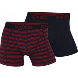 Claudio Cotton Trunks 2-pack - Black/Red
