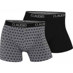 Claudio Cotton Trunks 2-pack - Black/Grey