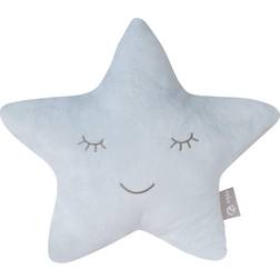 Roba Cojín Decorativo En Forma De Estrella Para Habitación Infantil Cojín de Peluche Cara Bordada Azul Claro