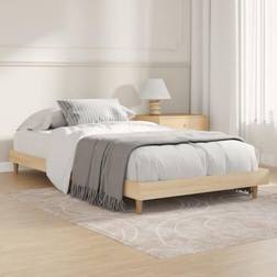 vidaXL Estructura De Cama Sin Colchón Madera Roble Sonoma 90x200 cm - Marrón