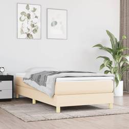 vidaXL Stoff Creme Boxspringbett