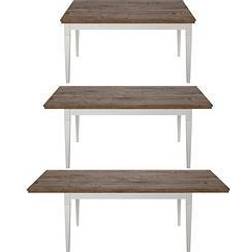 Udvideligt 160 cm Hvid Spisebord