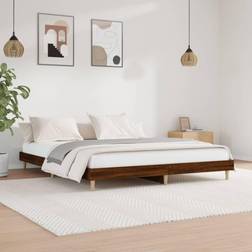 vidaXL Estructura De Cama Sin Colchón Madera 140x200 cm - Marrón