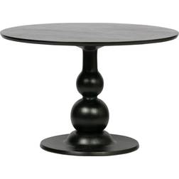 BePureHome Solid Wood Pedestal - Black (75cm H X 120cm W X 120cm L) Dining Table