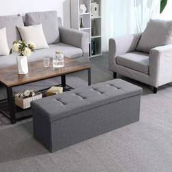 Songmics Sitzhocker Mit Stauraum 110 cm Dunkelgrau Sofabank