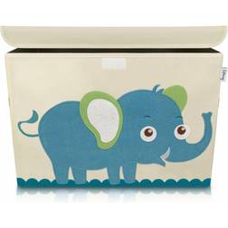 Lifeney aufbewahrungsbox elefant 51x36x36cm spielzeugkiste + deckel