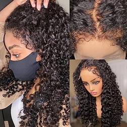 Kun Gang 13X4 HD Kinky Curly Lace Front Wigs 16 inch Black