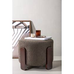 Venture Design Bouclé-Hocker Coffey Mit Holz-Füßen Sgabello