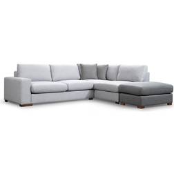 Huelva Divansofa Grå Med Sjeselong Sofa 3-seter