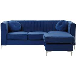 Beliani Timra Blue Sofa 220cm 3-Sitzer