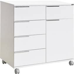 Lipasto ADR-415-PP-1 Pyörillä Valkoinen