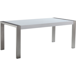 Beliani Acciaio Inox Piano Lucido 180 x 180 cm Tavolo da pranzo 90x90cm