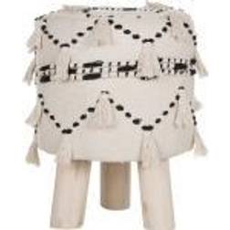 Beliani Cotton Foot Stool