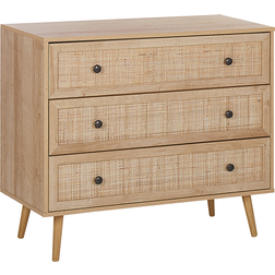 Beliani Rattan 3 Light Chest of Drawer