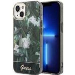 Guess Coque arrière rigide Collection Jungle pour Apple iPhone 14 Vert