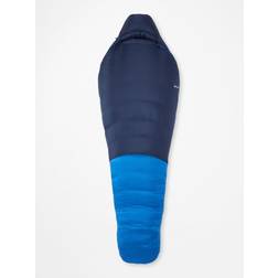 Marmot Helium Sleeping Bag Short, blå Left Zipper Mumiesoveposer 2023