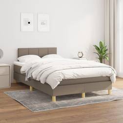 vidaXL Stoff Taupe Boxspringbett