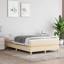 vidaXL Stoff Creme Boxspringbett