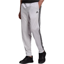 Adidas Men's Essentials Warm-up Tapered 3 Stripes Track Pants - White/Black