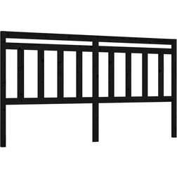 vidaXL De Cama Madera Maciza De Pino Negro 206x4x100 cm Cabecero