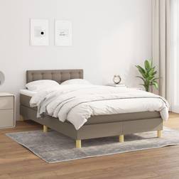 vidaXL Stoff Taupe Boxspringbett