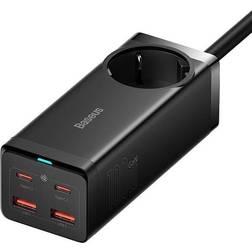 Baseus GaN3 Pro oplader/Strømstik 2xUSB 2xUSB-C AC, 100W sort