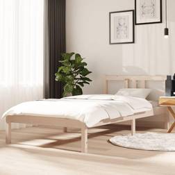vidaXL brown, 90 Solid Wood Bed Frame