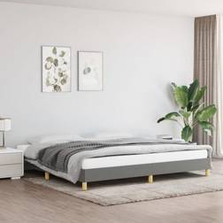 vidaXL Bedframe Stof Donkergrijs 200x200 cm