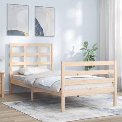 vidaXL Bed Frame with Headboard 100x200 Solid