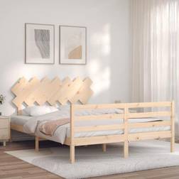 vidaXL kingsize massivt træ Sengeramme