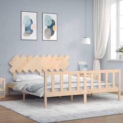 vidaXL Bed Frame with Headboard 6FT Super King