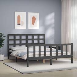 vidaXL kingsize massivt træ Sengeramme