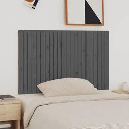 vidaXL Murale Gris 140x3x90 cm Bois Massif De Pin Tête de lit