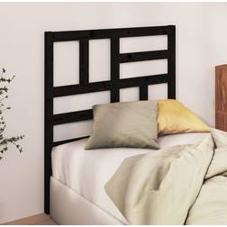 vidaXL black, 106 Solid Wood Pine Bed Bed Headboard