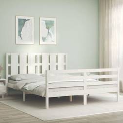 vidaXL kingsize massivt træ Sengeramme