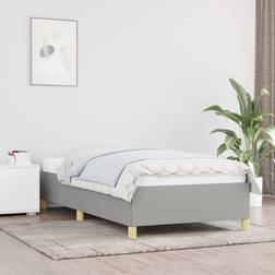 vidaXL ljusgrå 100x200 tyg Sängram