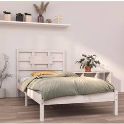 vidaXL Cadre de lit Blanc Bois massif 100x200 cm 3105656