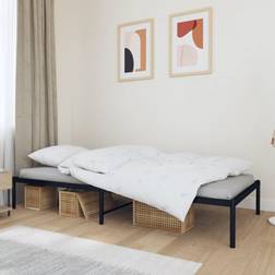 vidaXL Metal Bed Frame Black