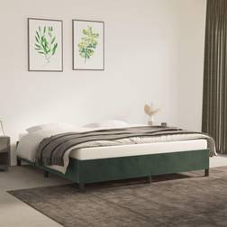 vidaXL Estructura De Cama De Terciopelo Verde 180x200 cm