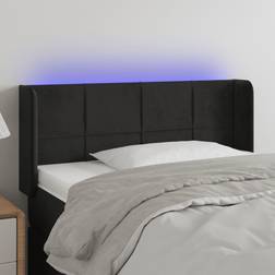 vidaXL LED Svart 103 x 16 x 78/88 cm Sänggavel
